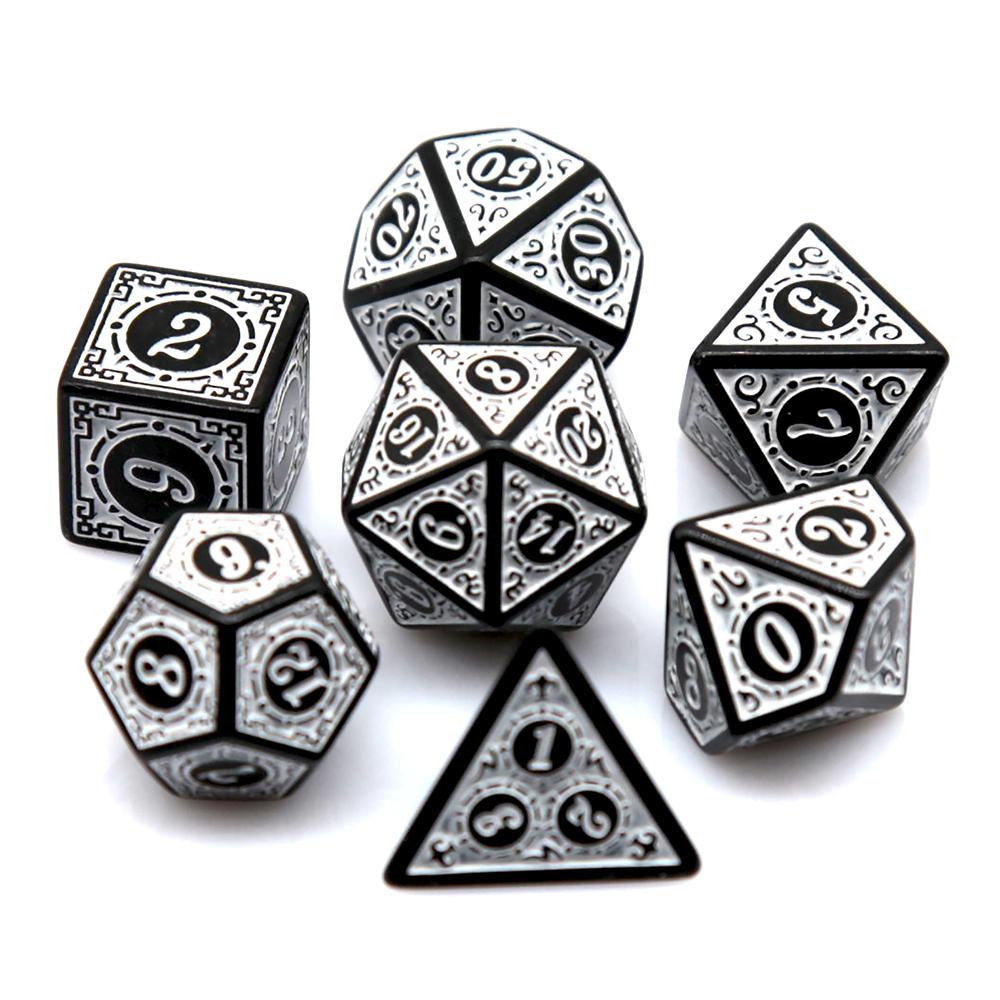 Board Game Rpg - 7 adet/takım çok renkli pencere zar