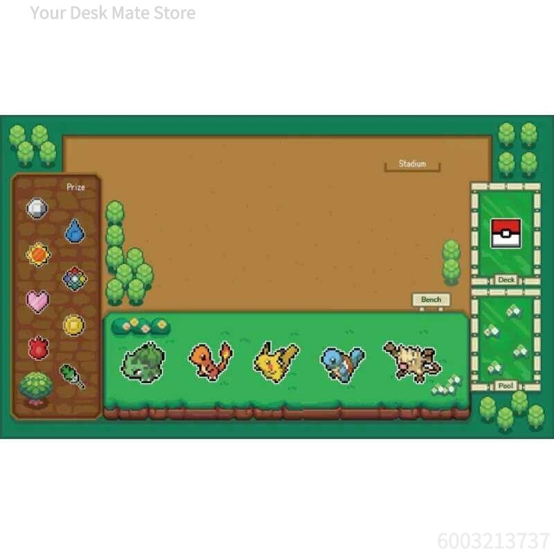 Piksel Tarzı Çim Desenli TCG O - Play Mat Neoprene incelemesi ve fiyatı